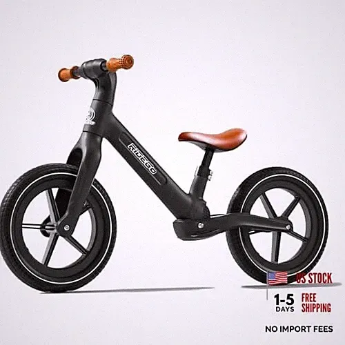 14 Inch Balance Bike for Kids 3–6 Years, Lightweight Toddler Bike with Black