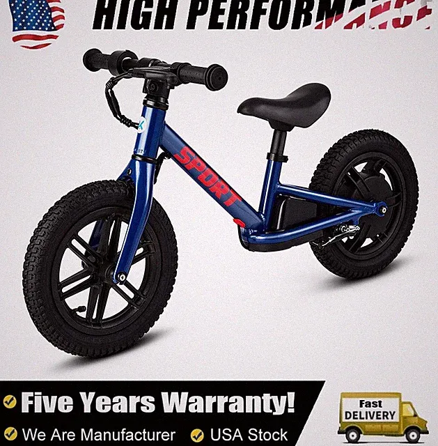 24V 100W Electric Balance Bike for Kids 12"Tires with Inflatable Tires For Kids