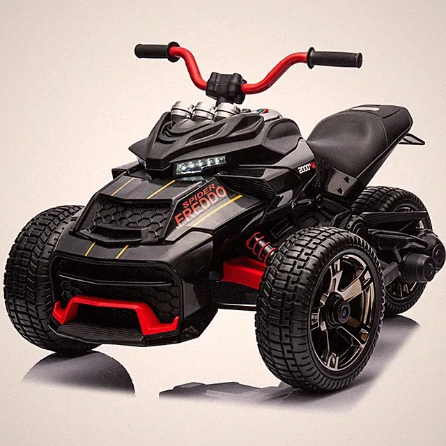 24V Freddo Spider Ride On 3 Wheel Motorcycle 2 Seater Kids Electric Toy Bike