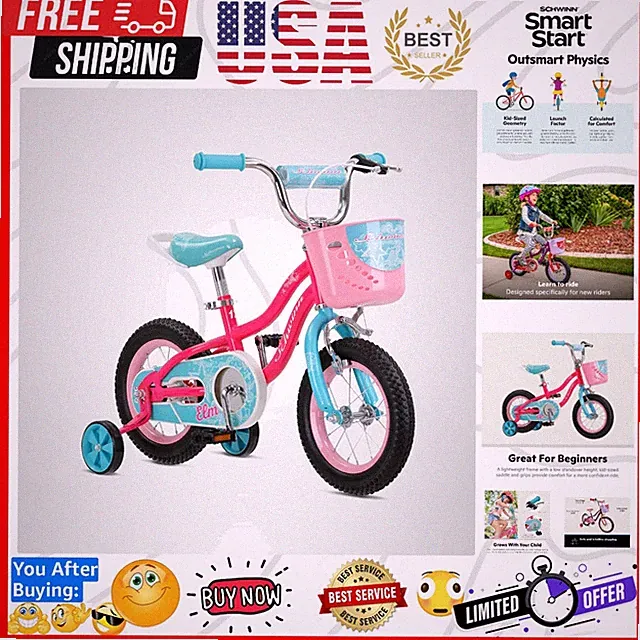 Elm Bike, 12 Inch Bike for Kids Ages 2-4, SmartStart Ergonomic Design for Kid...