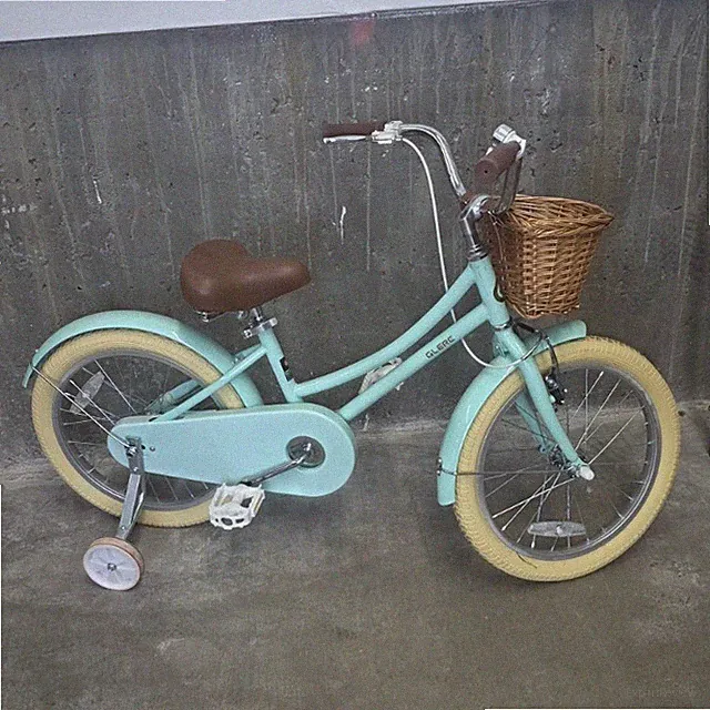 Girls 16 in Pink Kids Bike Cruiser Bar w/ Basket & Training Wheels